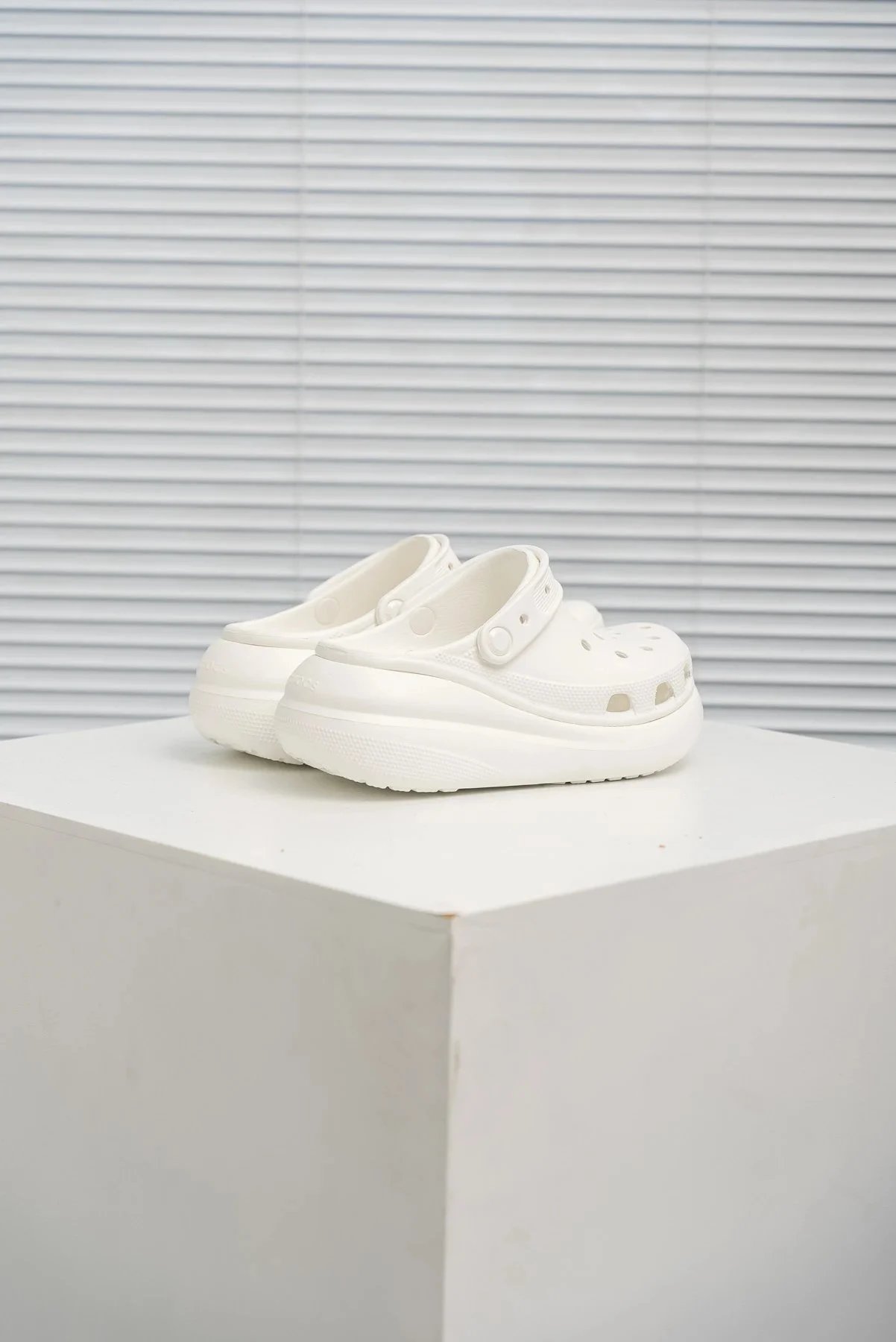 Crocs Classic Platform Clog Beige Sandals - 53