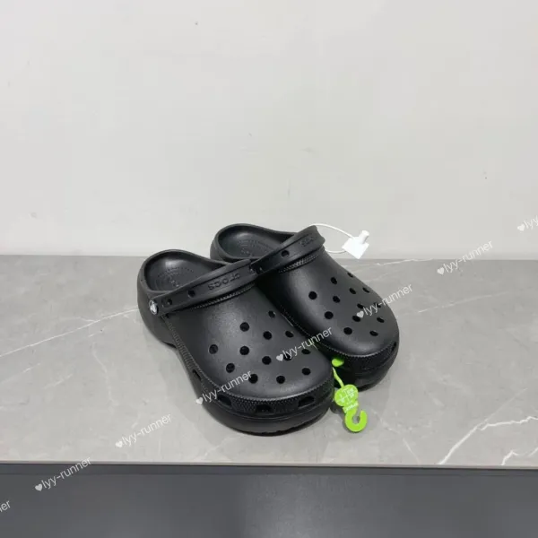 Crocs Platform Clog Black Shoes Sandals - 27