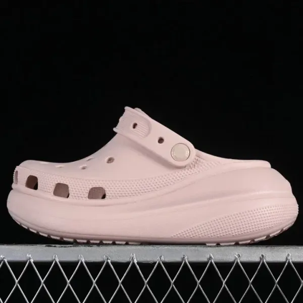 Crocs Classic Crush Clog Pink Casual Shoes Sandals - 1