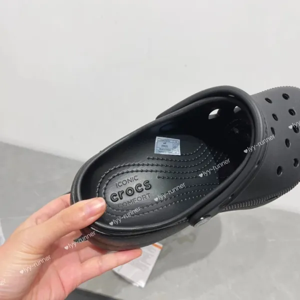 Crocs Platform Clog Black Shoes Sandals - 30