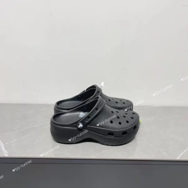 Crocs Platform Clog Black Shoes Sandals - 26