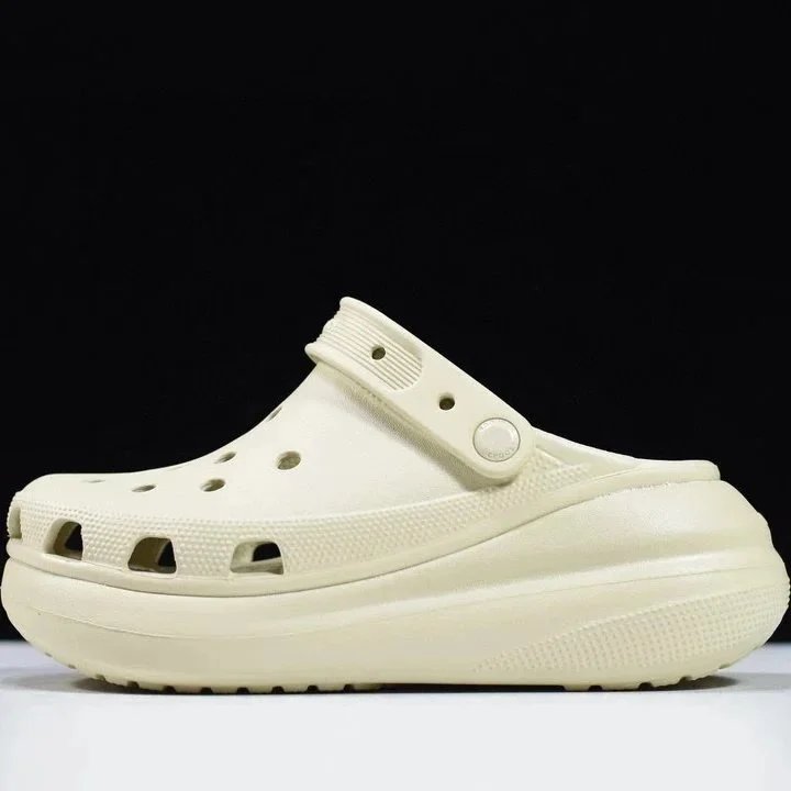 Crocs Classic Platform Clog Beige Sandals Slippers - 1