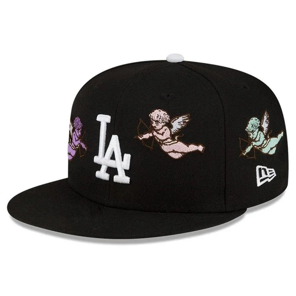 New Era x Los Angeles Dodgers Cupid Embroidered 59FIFTY Fitted Cap Black Baseball Cap