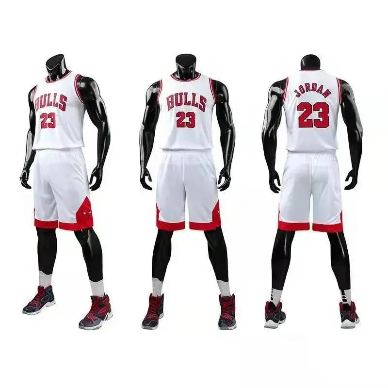 Chicago Bulls Michael Jordan #23 White Home Jersey Set