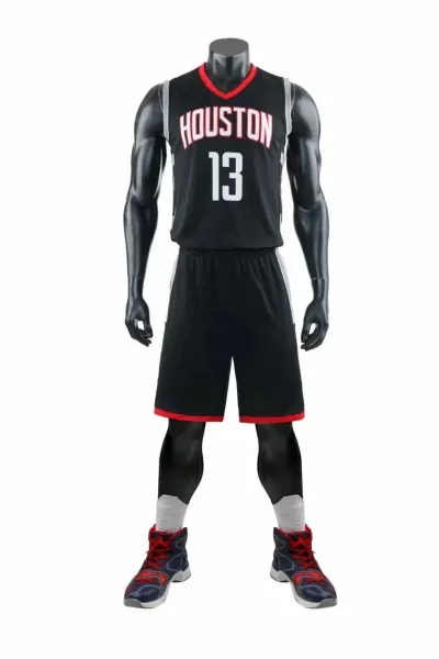 NBA Houston Rockets #13 Black Away Jersey Set with Matching Shorts and Basketball Sneakers - 1