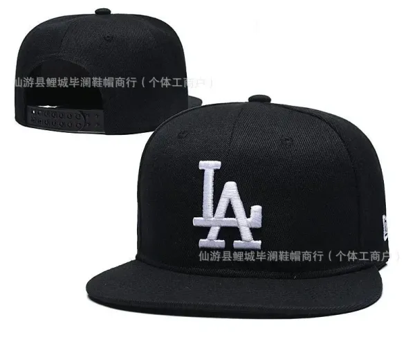 New Era LA Dodgers Snapback Cap Black Hats - 1