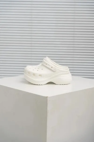 Crocs Platform Clog White Shoes Casual Shoes - 1