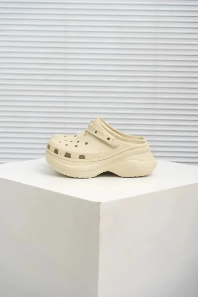 Crocs Platform Clog Beige Sandals - 1