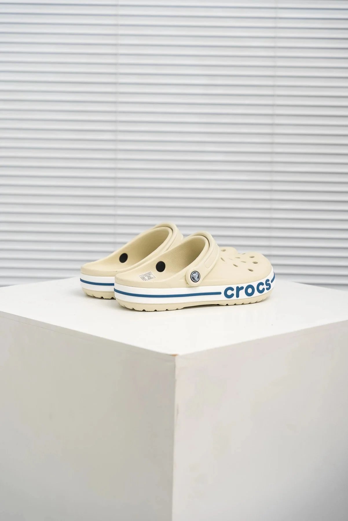 Crocs Classic Platform Clog Beige Sandals - 98