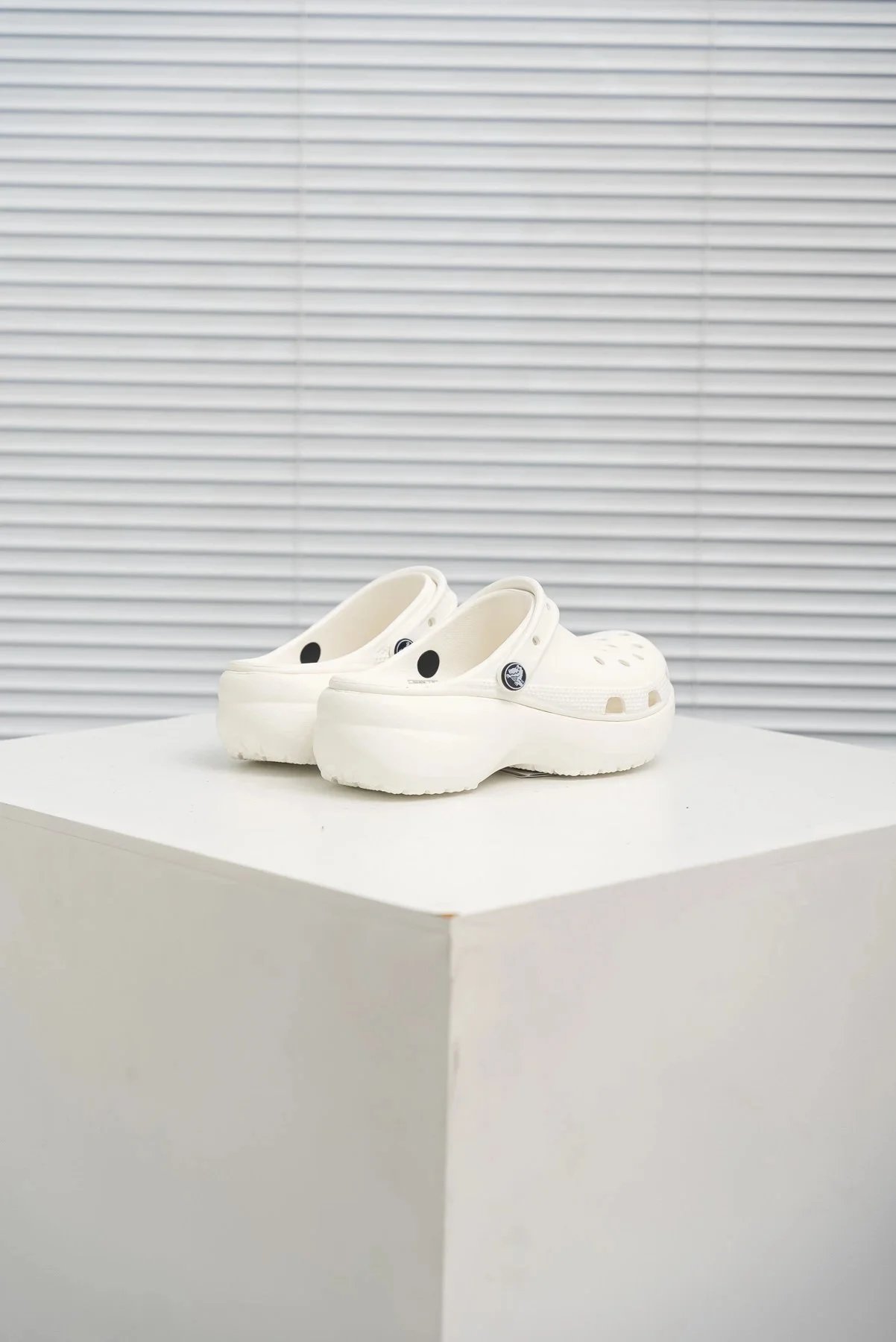 Crocs Classic Platform Clog Beige Sandals - 28