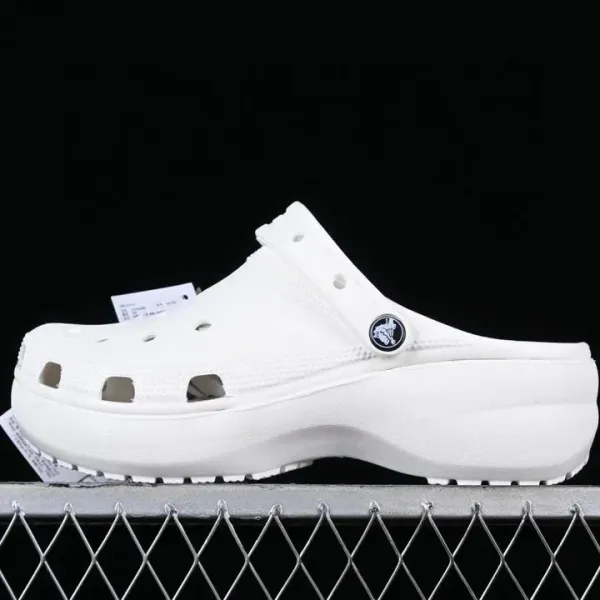 Crocs Classic Platform Clog White Shoes Sandals - 1