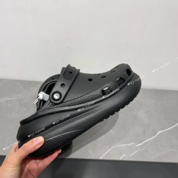 Crocs Platform Clog Black Shoes Sandals - 9