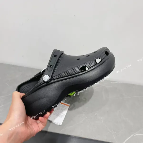 Crocs Platform Clog Black Shoes Sandals - 32