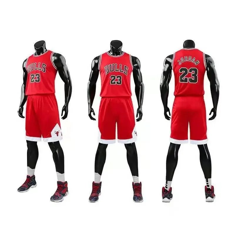 Chicago Bulls Michael Jordan #23 Authentic Replica Jersey Set Red