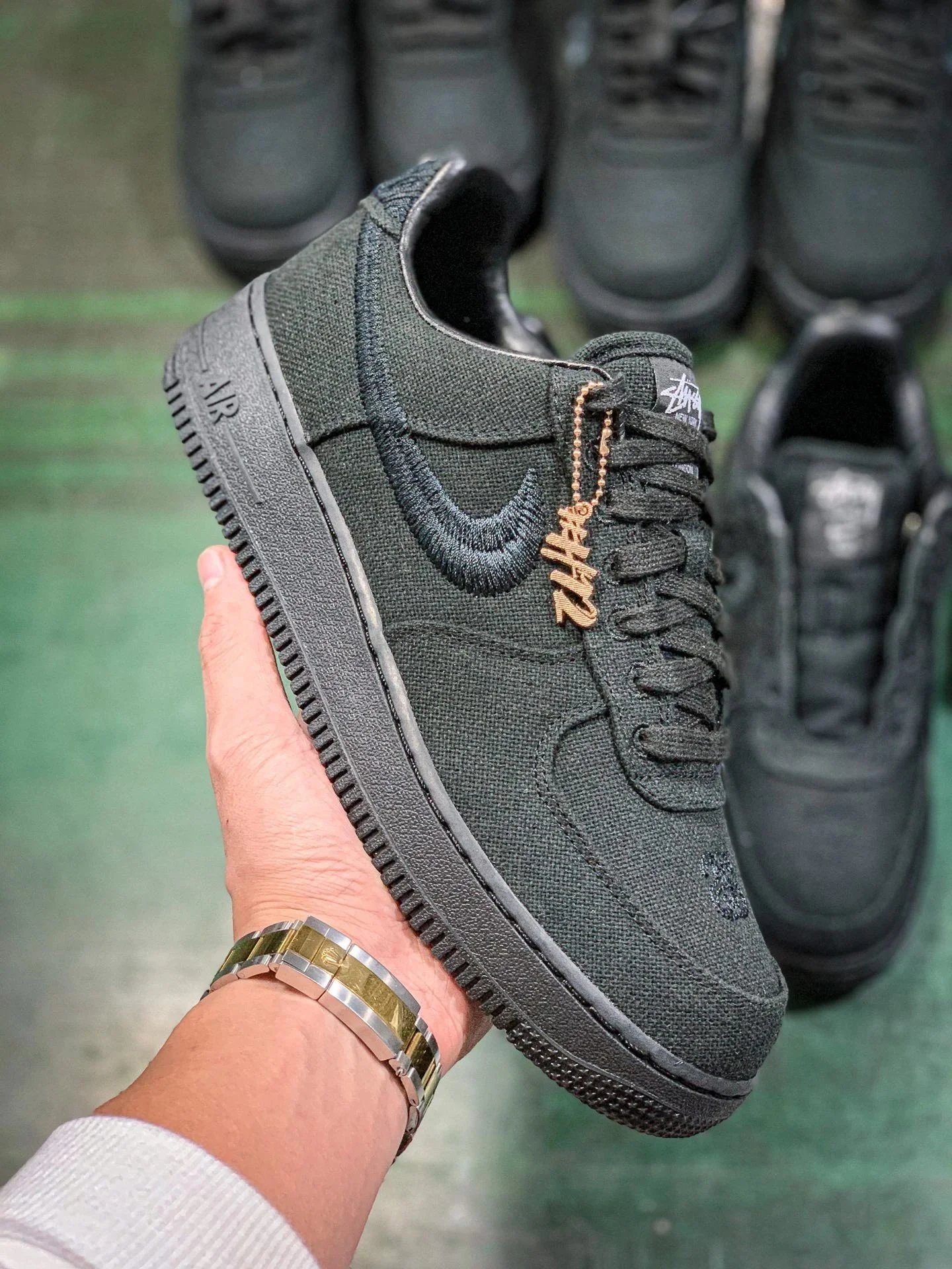 N599460H12 STUSSY X NK AIR FORCE 1 LOW Original cardboard, original last, customized heel five