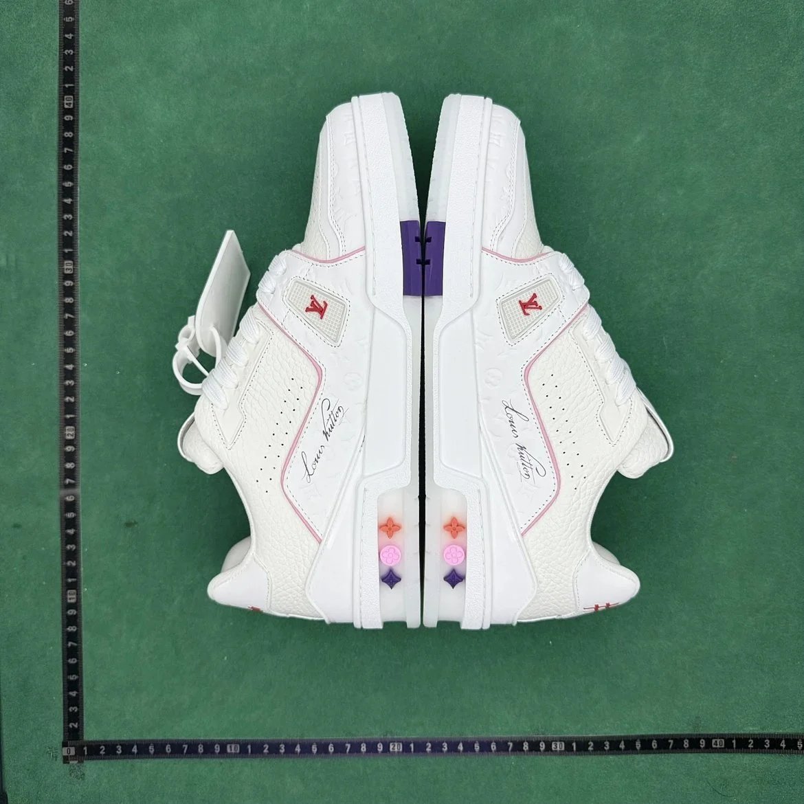 LV/PRADA TT 6 联名款牛皮革圆头系带低帮板鞋