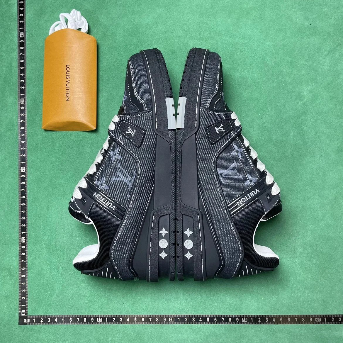LV/PRADA BD 1 牛仔布圆头系带平跟低帮板鞋