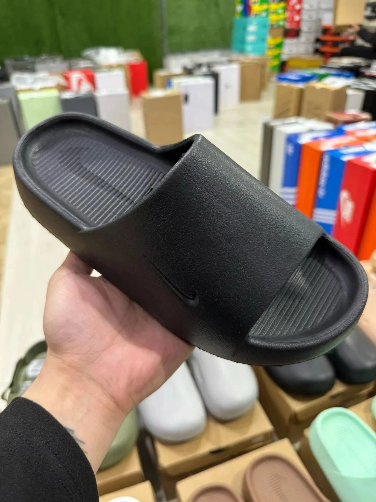 Designer Shoes 绿扣同源 纯原版本 Calm Slide 轻便舒适运动拖鞋 白色 褐色 薄荷绿 黑色 米色 绿色 油绿色 灰色麻黄