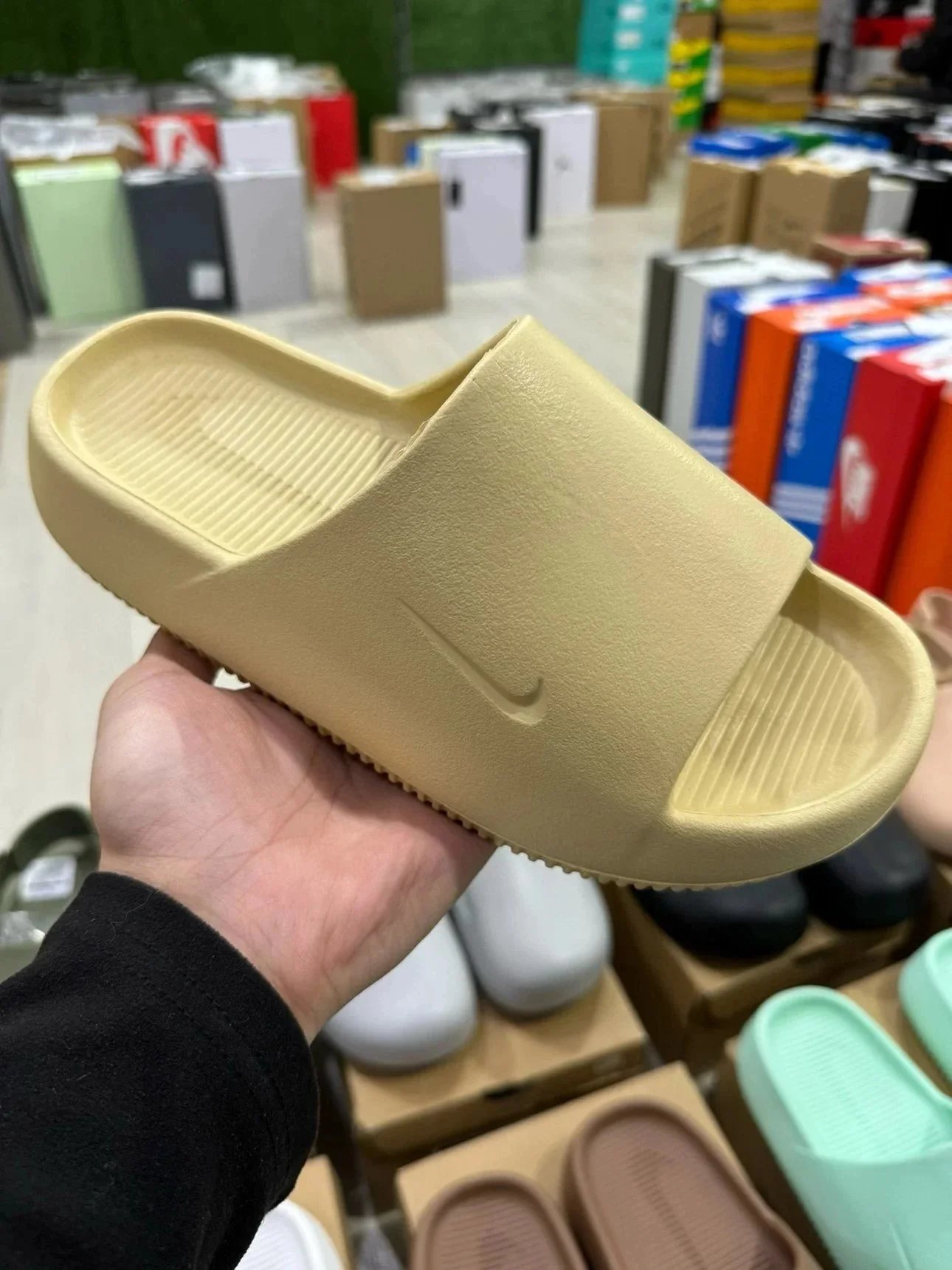 Designer Shoes 绿扣同源 纯原版本 Calm Slide 轻便舒适运动拖鞋 白色 褐色 薄荷绿 黑色 米色 绿色 油绿色 灰色麻黄