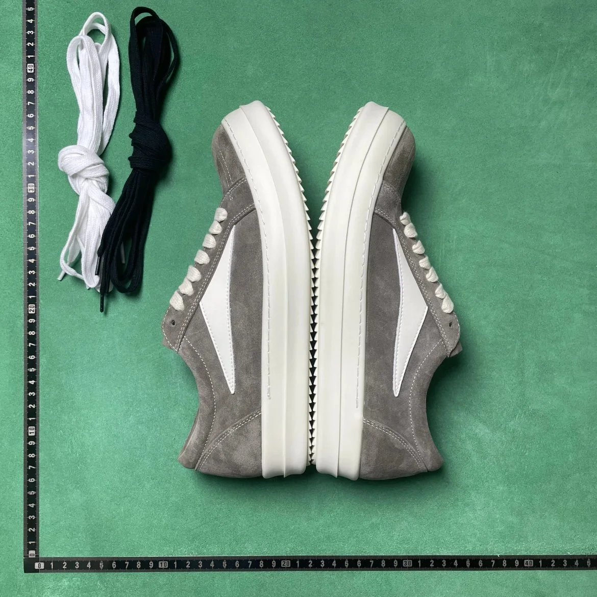 🔥1:1 batch Rick Owens EDFU Suede Leather Vintage Low 'Dust Milk'