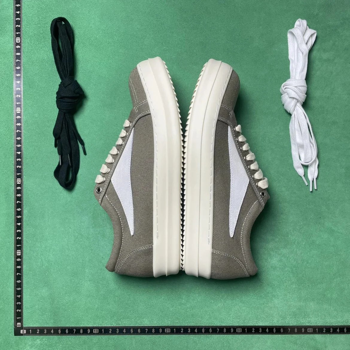 🔥1:1 batch Rick Owens EDFU Suede Leather Vintage Low 'Dust Milk'