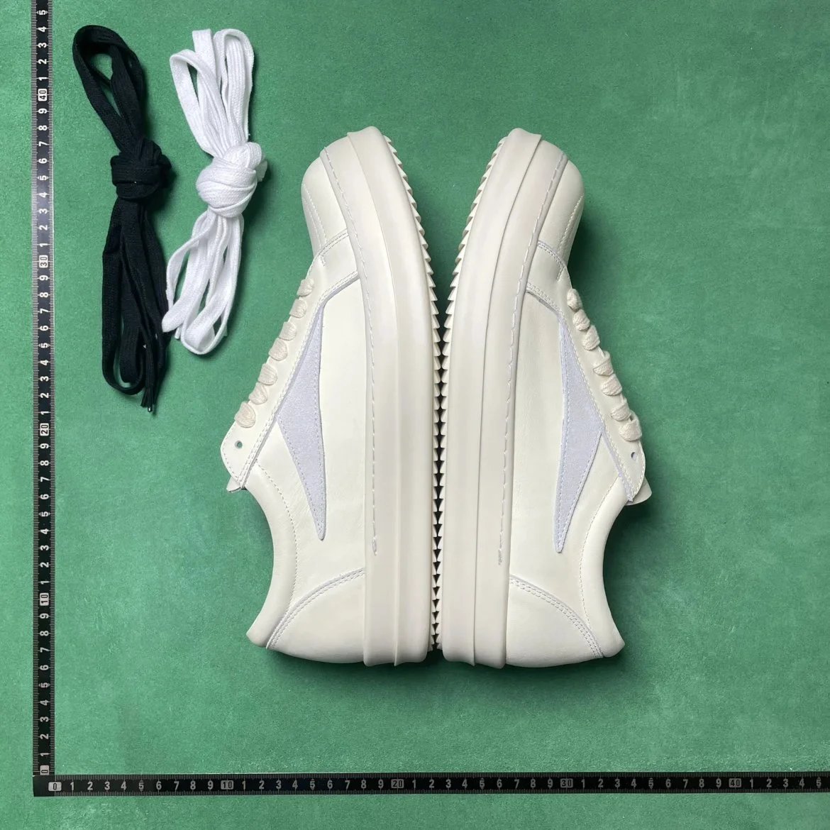 🔥1:1 batch Rick Owens EDFU Suede Leather Vintage Low 'Dust Milk'