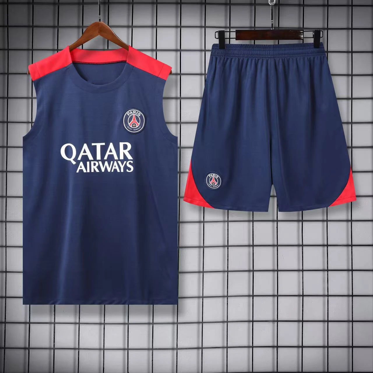Paris Saint-Germain Matching Sets Football Training Vest and Shorts Set — 2425 Paris Royal Blue