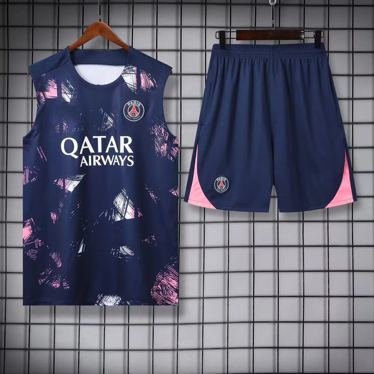 Paris Saint-Germain Matching Sets Football Training Vest and Shorts Set — 2425 Paris royal blue camouflage