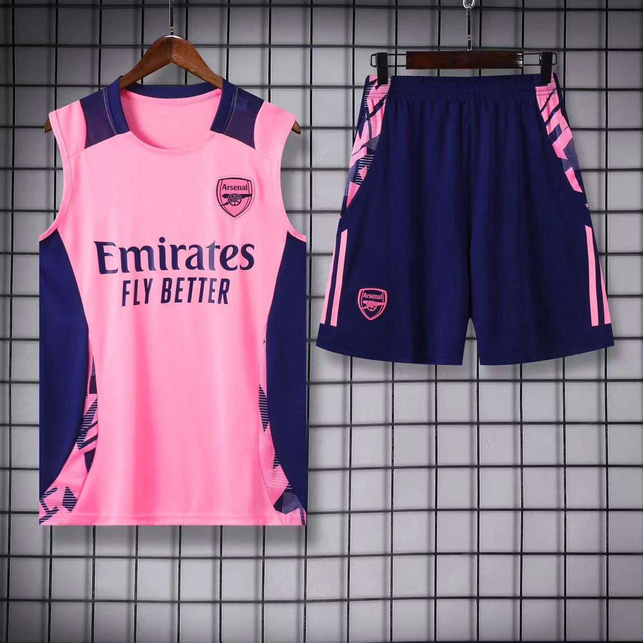 Paris Saint-Germain Matching Sets Football Training Vest and Shorts Set — 2425 Arsenal pink