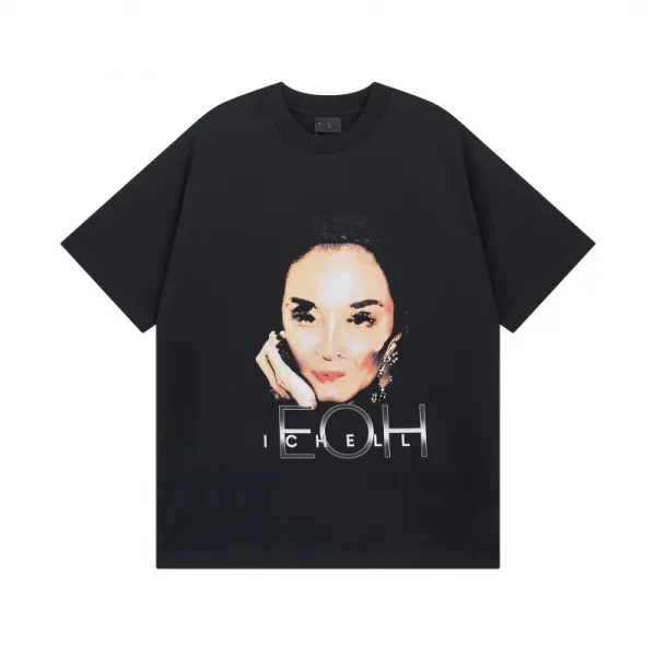 Design ICH ELL Graphic Print Black T-Shirt Tops.t Shirts - 1