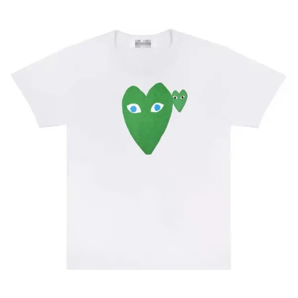 Play Comme des Garçons Green Heart Eyes T-Shirt - 1