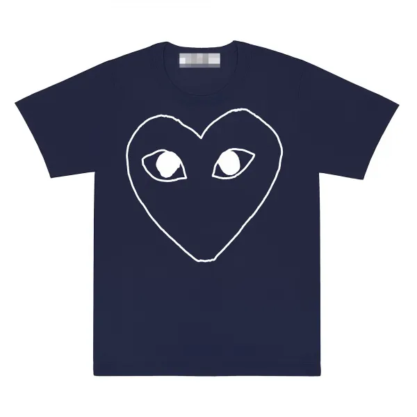 Play Comme des Garçons Heart Eyes Navy T-Shirt - 1