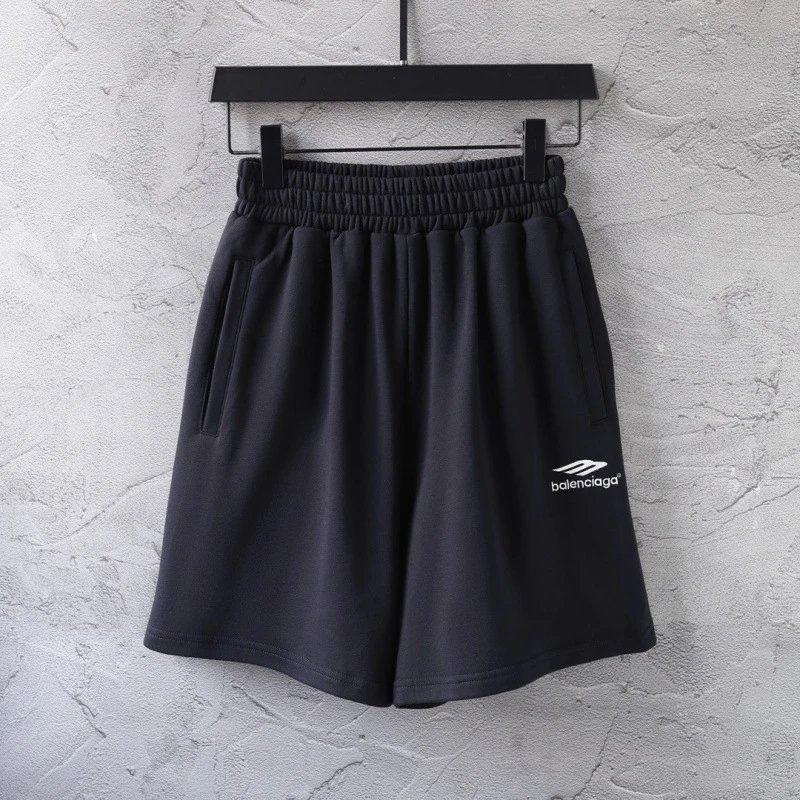 Balenciaga Sweat Shorts Embroidered Black