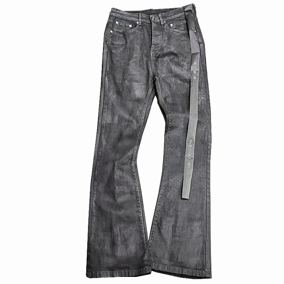 RO wax pants RO long pants RO pure handmade brush wax coating wax surface horn high elasticity jeans RO dark style