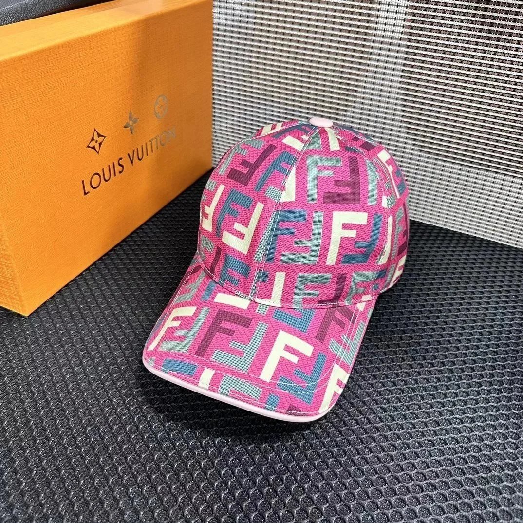 Fendi Pink Logo Baseball Cap