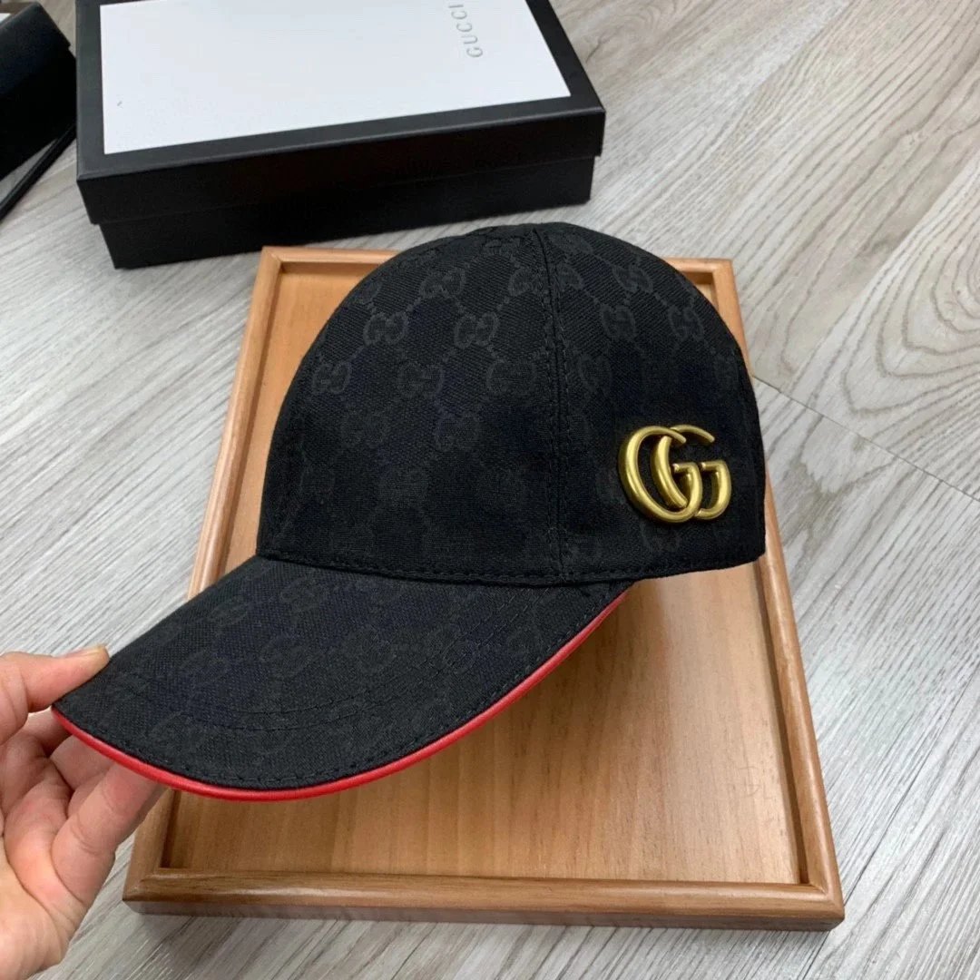 Gucci Black GG Logo Baseball Cap