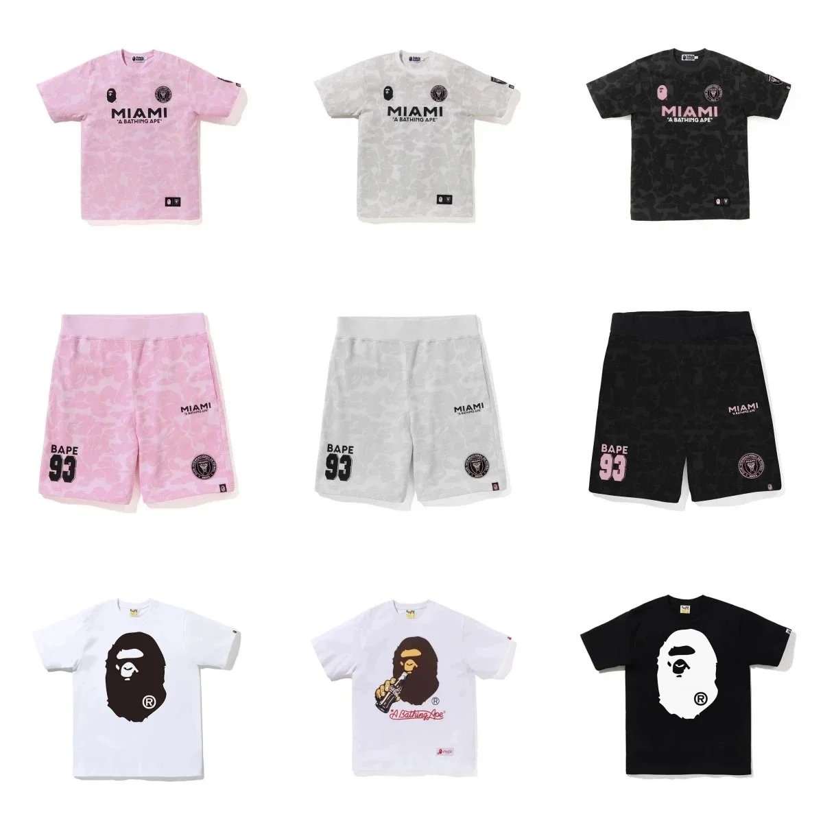 A Bathing Ape Miami Camo T-Shirt and Shorts Set