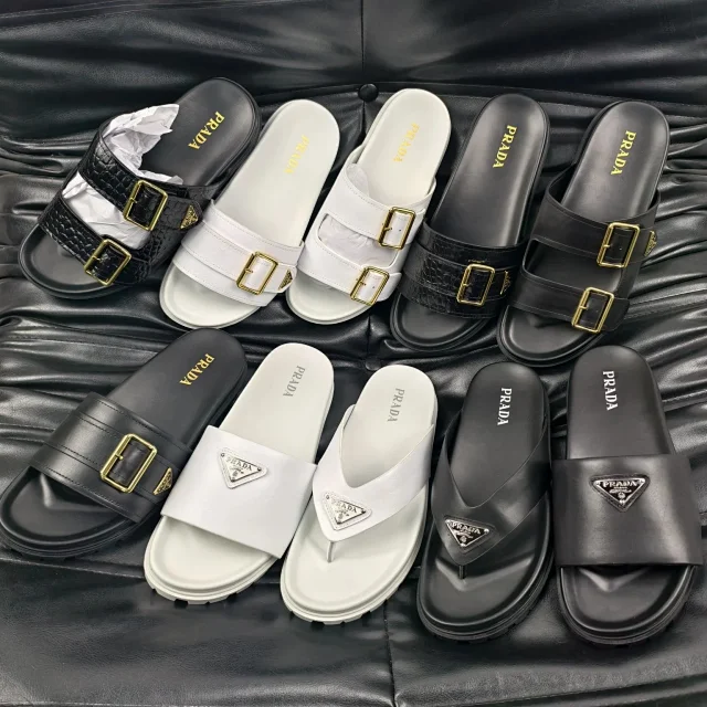 Prada Sandals Logo Detail Slide product detail image 1