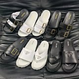Prada Double Buckle Slide Sandals and Triangle Logo Flip-Flops [10 styles]