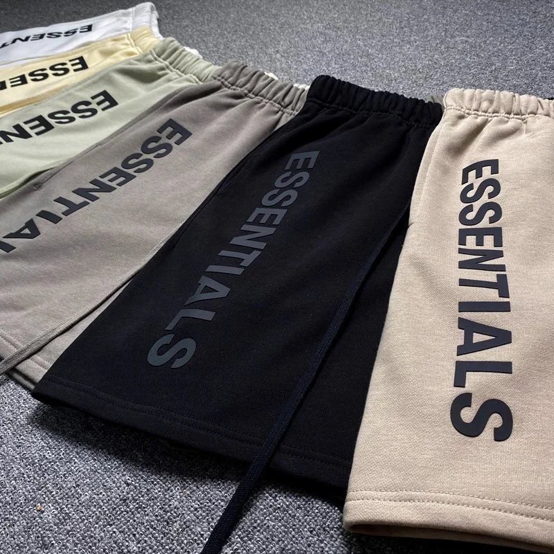 Essentials Black Drawstring Shorts
