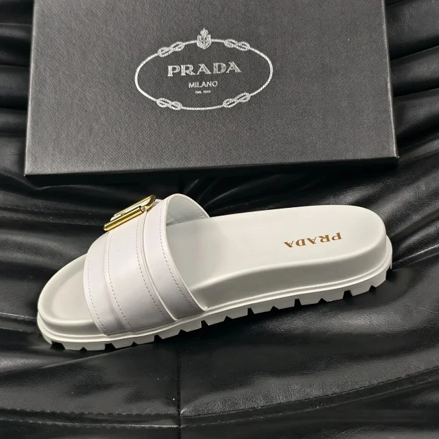 Prada Sandals Logo Detail Slide product detail image 8