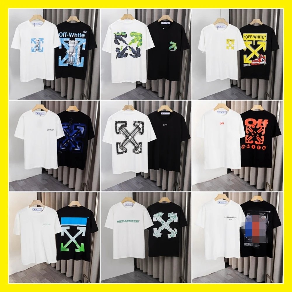 Off-White Black and White Graphic T-Shirt Combo Pack