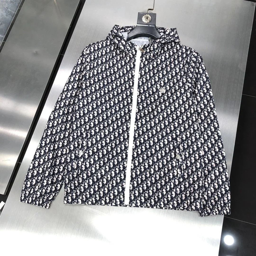 Dior Black and White Zip-Up Jacket