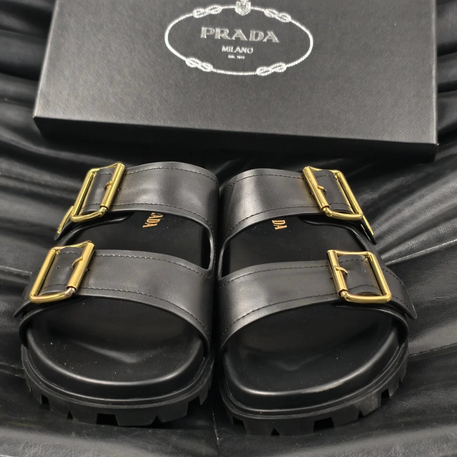 Prada Sandals Logo Detail Slide — 6