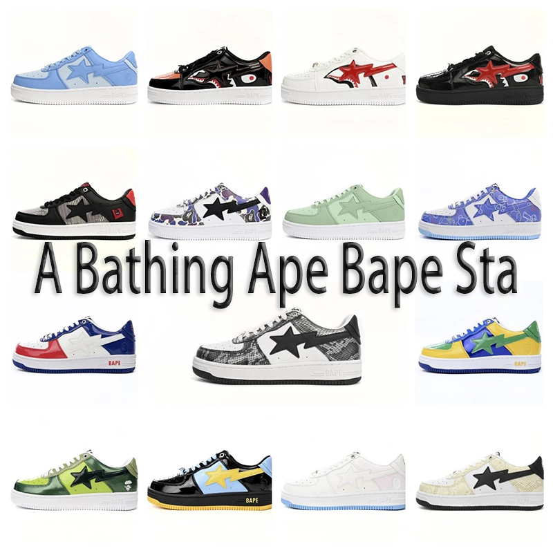 A Bathing Ape Bape Sta Low Top Sneakers
