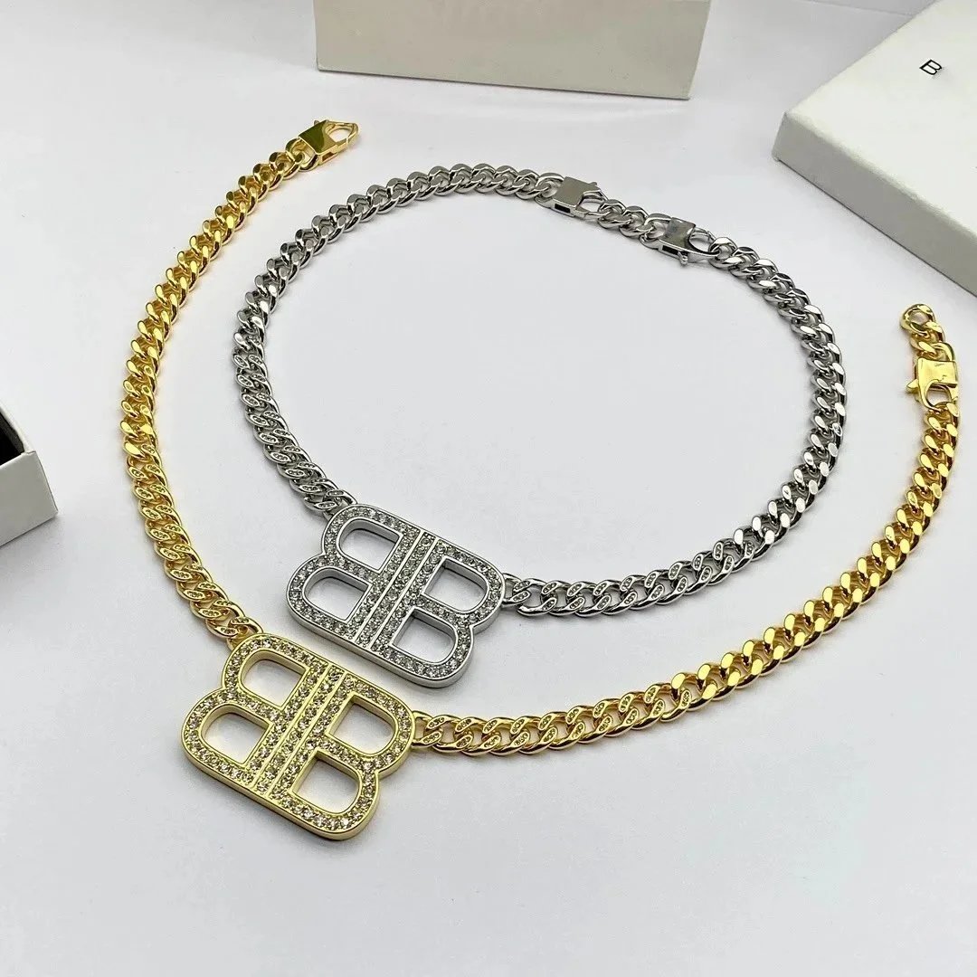 Balenciaga BB Chain Necklace Gold/Silver