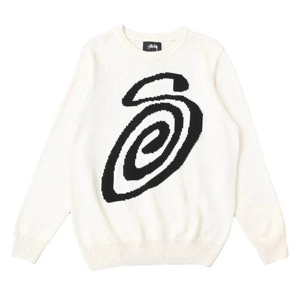 Stussy White Crewnec