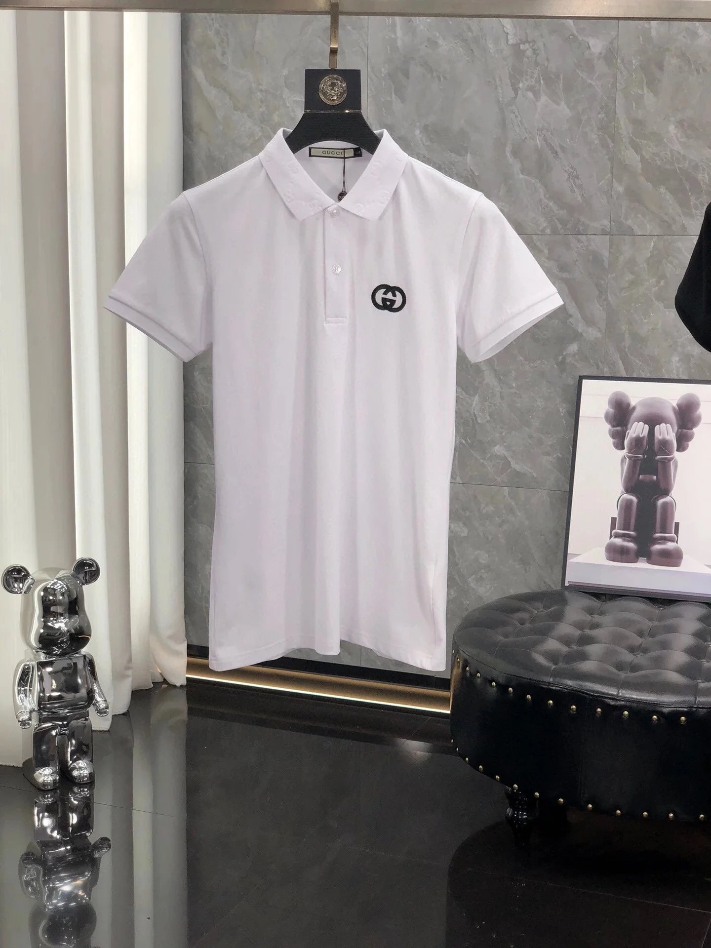 Gucci White Short Sleeve Polo