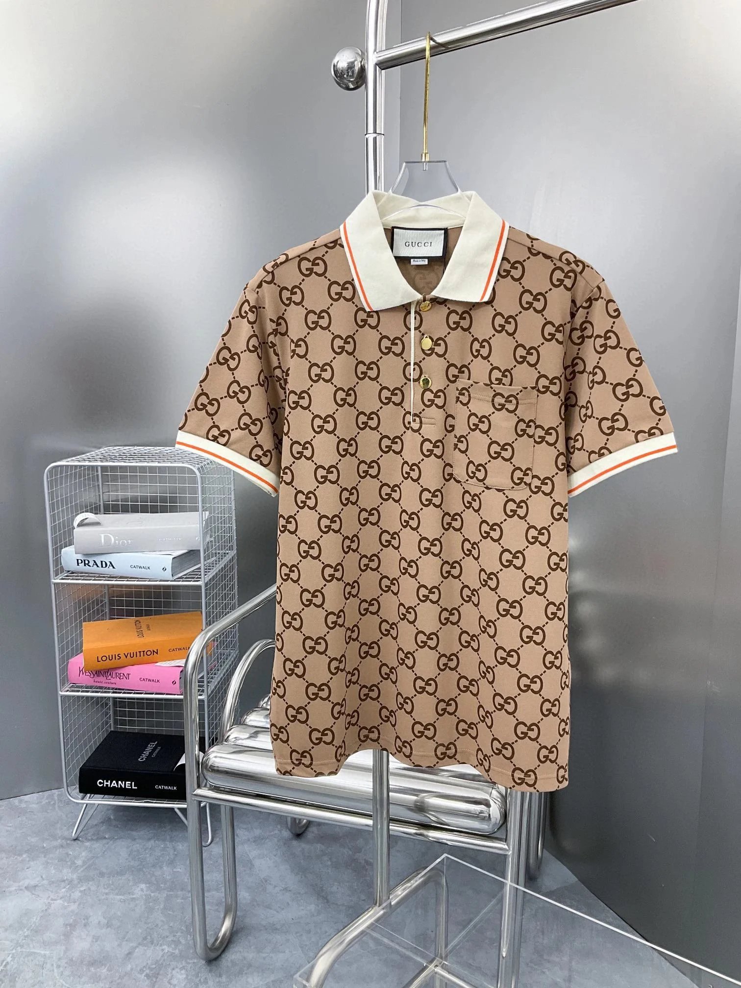 Gucci Beige Short Sleeve Polo