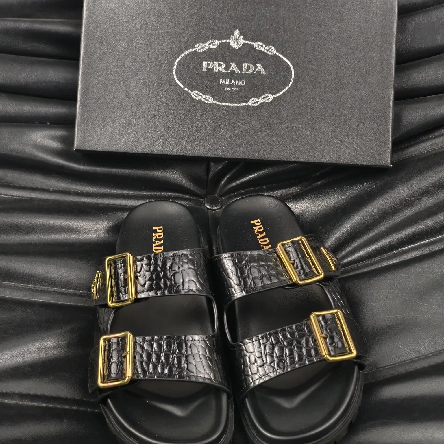 Prada Sandals Logo Detail Slide — 3